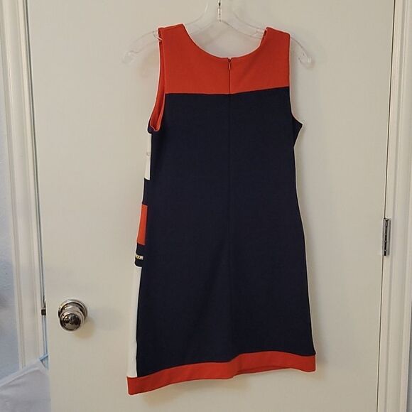 LAUNDRY BY SHELLI SEGAL Girl's Color Block Chain Jersey Dress - Picture 5 of 15